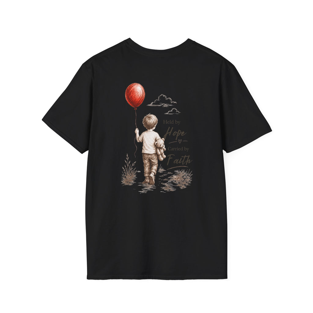 Little Boy with Red Balloon Inspirational Tee