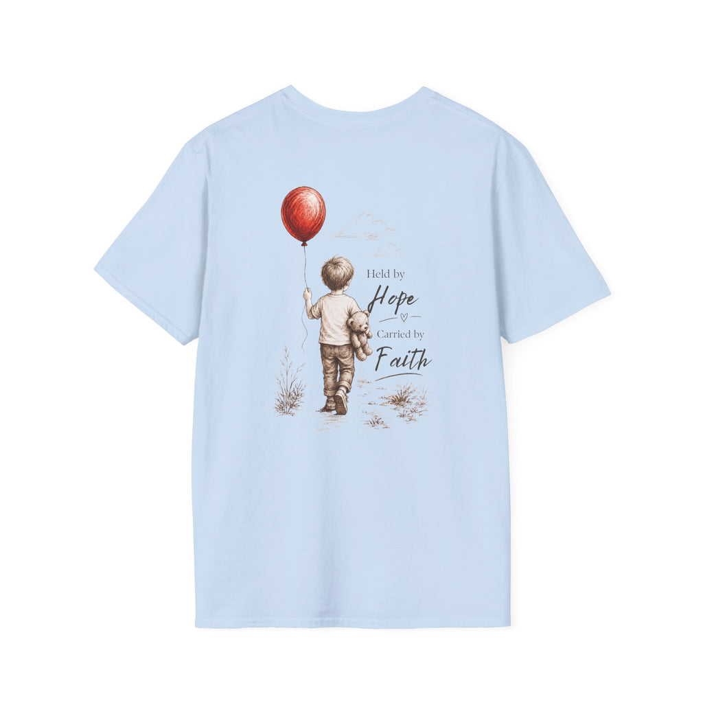 Little Boy with Red Balloon Inspirational Tee