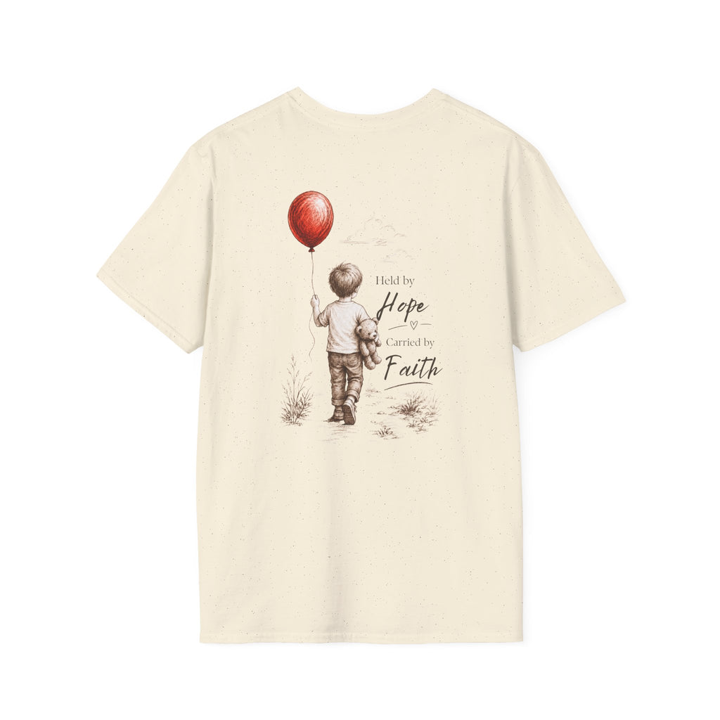 Little Boy with Red Balloon Inspirational Tee